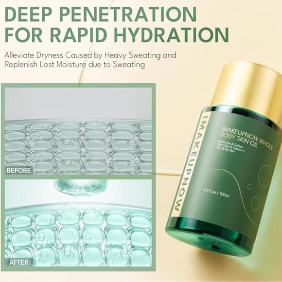 NWT New Sealed Imakeupnow Whole Body Skin Oil Instant Hydration After Shower Oil - Picture 3 of 12